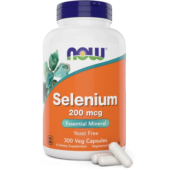 Now Foods Selenium 200mcg Capsules, 300 Count - L Selenomethionine Mineral Supplement For Women & Men - Veg Caps, Non-GMO, Vegan Friendly, Yeast-Free