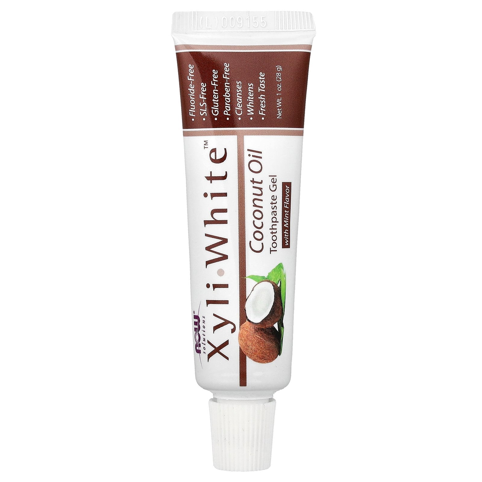 NOW Solutions XyliWhite Toothpaste Gel, Coconut Oil Mint Flavor, 1