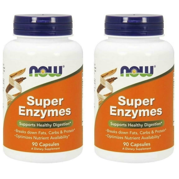 Now Foods - Super Enzymes, 90 Capsules - 2 Packs