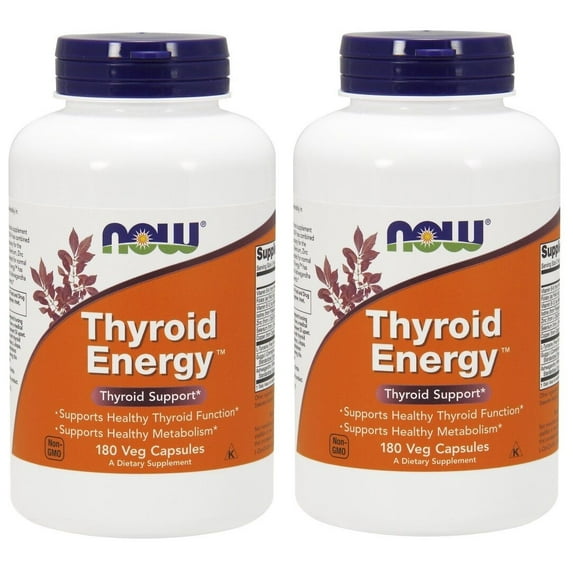 Now Foods, Thyroid Energy, 180 Veg Capsules - 2Packs