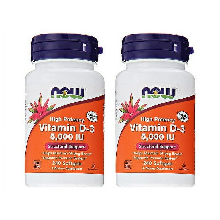 NOW Vitamins Vitamin D3 5000 IU Softgels with Immune and Bone NOW Vitamins Vitamin D3 5000 IU Softgels with Immune and Bone
