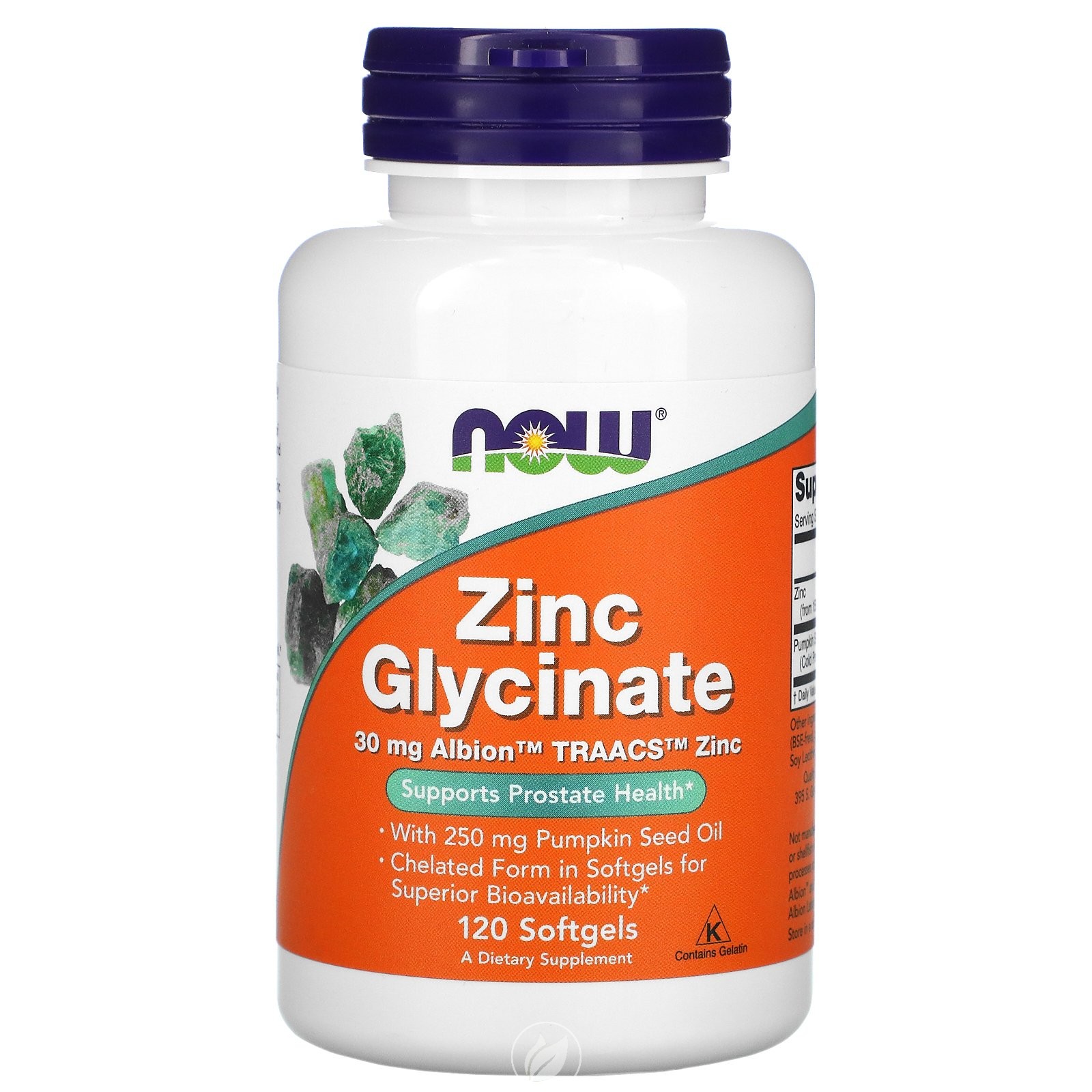Now Foods Zinc Glycinate - 120 Softgels - image 1 of 3