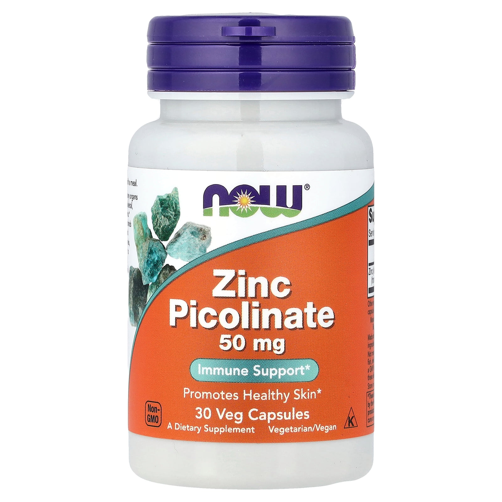 NOW Foods Zinc Picolinate, 50 mg, 30 Veg Capsules