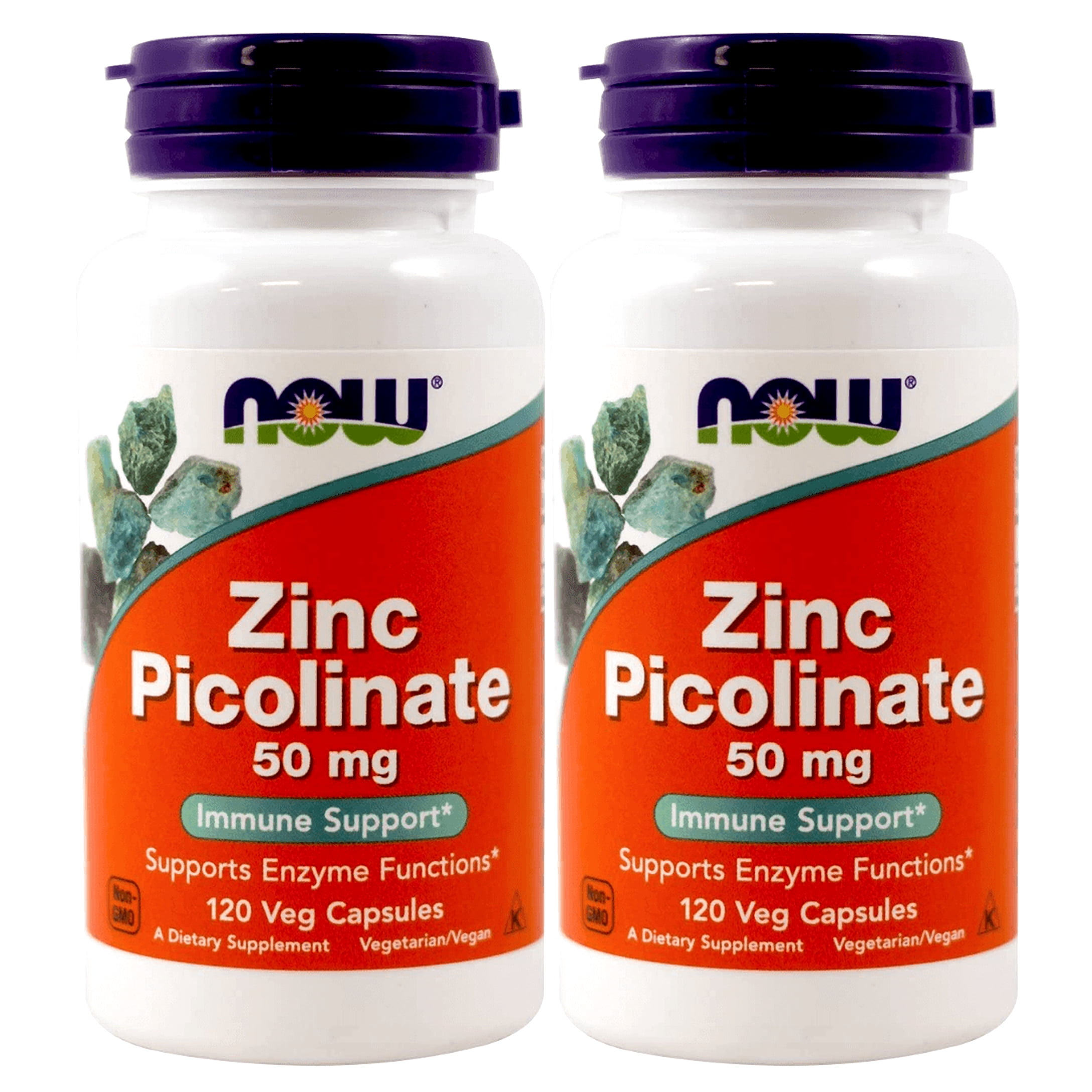 Now Foods - Zinc Picolinate, 50 mg, 120 Capsules - 2 Packs