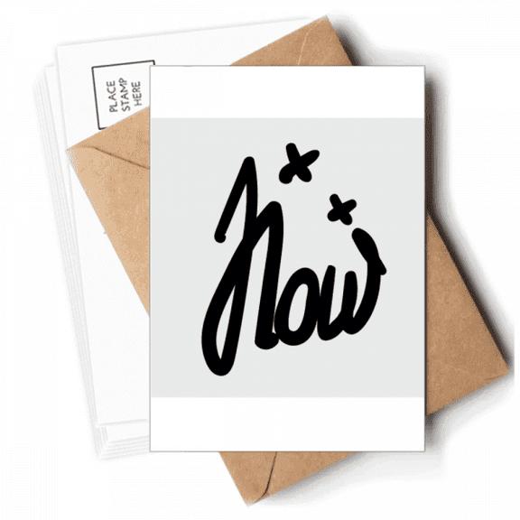 Now Funny Quote Handwrite Style Postcards Envelopes Blank Note Cards Mailing