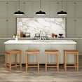 thumbnail image 1 of Now Furniture 24" Counter Stool, Set of 4 Wooden Backless Bar Height Kitchen Stool, Pecan, 1 of 8