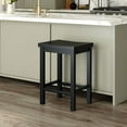 thumbnail image 1 of Now Furniture 24" Counter Stool, Wooden Backless Bar Height Kitchen Stool, Black, 1 of 8