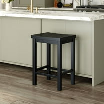 Now Furniture 24" Counter Stool, Wooden Backless Bar Height Kitchen Stool, Black