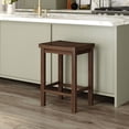 thumbnail image 1 of Now Furniture 24" Counter Stool, Wooden Backless Bar Height Kitchen Stool, Walnut, 1 of 8