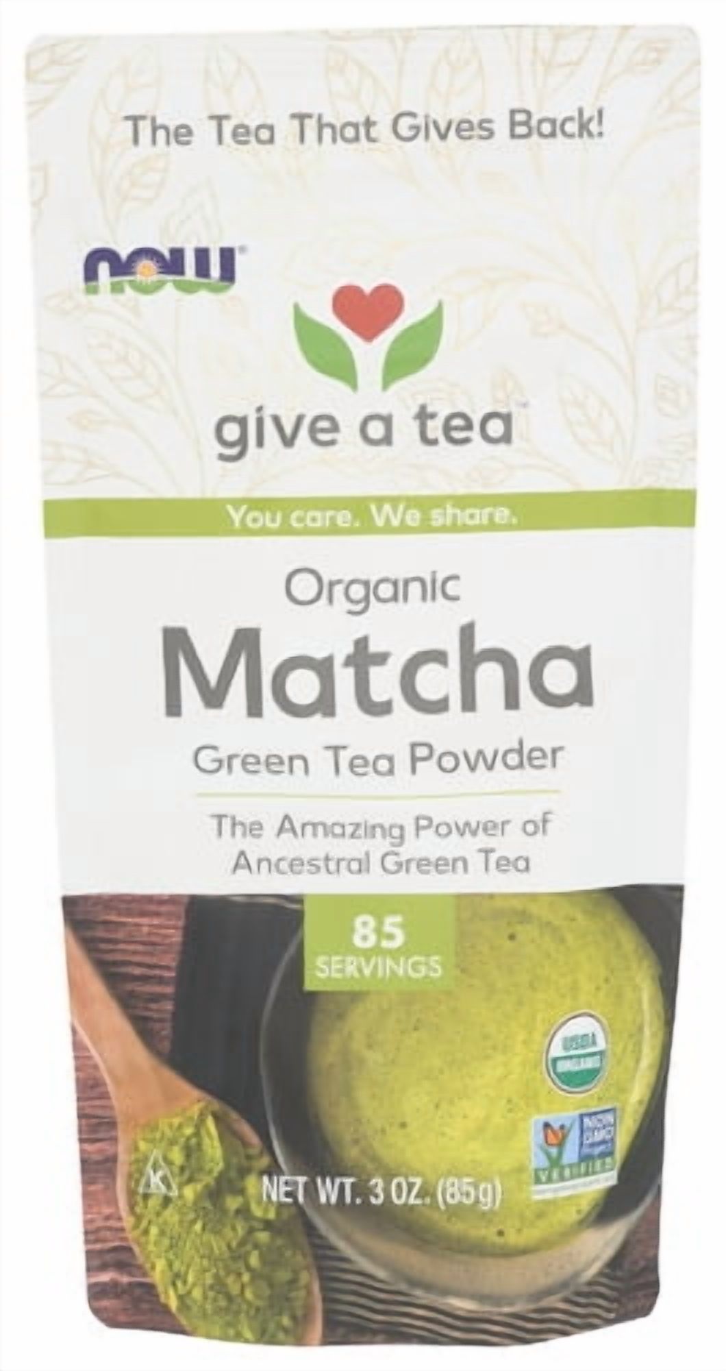 Now Give A Tea Matcha Green Powder Organic 3 oz (Pack of 6)