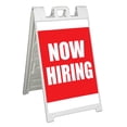 thumbnail image 1 of Now Hiring (24" X 36") Standard A-Frame Signicade, Includes Decal Applied To Stand, 1 of 4