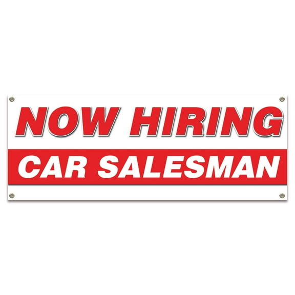 Now Hiring Car Detailers| 18" X 48" Banner | Apply Inside Employment Help Wanted |  Made in The USA