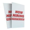 thumbnail image 1 of Now Hiring Counter Staff (2-PACK) 24" x 36" Plastic Signs | Sign Insert 4mm Corrugated Plastic Signs Storefront Window Poster, 1 of 2