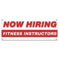 thumbnail image 1 of Now Hiring Fitness Instructors| 24" X 72" Banner | Apply Inside Employment Help Wanted |  Made in The USA, 1 of 4