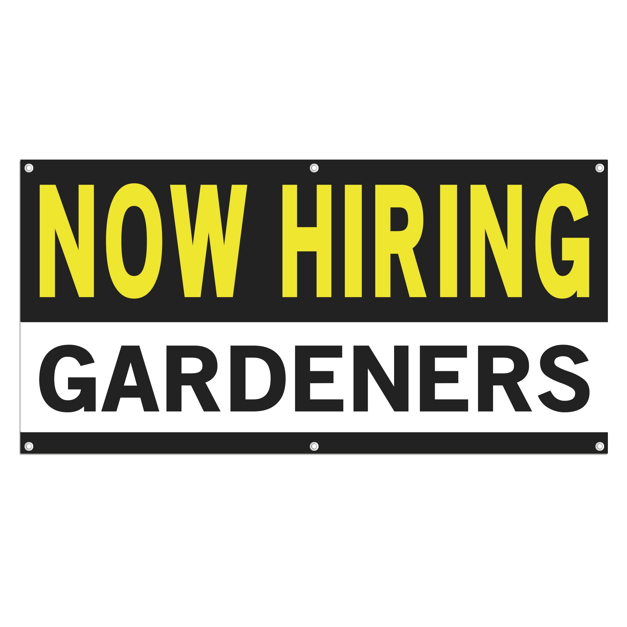 Now Hiring Gardeners 13 oz Heavy Duty Vinyl Banner Jobs Available ...