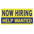 thumbnail image 1 of Now Hiring Help Wanted 13 oz Heavy Duty Vinyl Banner All Position Jobs Available Help Wanted Sign for Business Advertising Indoor/Outdoor Single-Sided with Metal Grommets (4x10 ft, Ye & Bl), 1 of 6