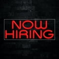 thumbnail image 1 of Now Hiring LED Neon Sign 30"L x 12"H #31451, 1 of 3