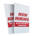thumbnail image 1 of Now Hiring Maintenance Workers (2-PACK) 24" x 36" Plastic Signs | Sign Insert 4mm Corrugated Plastic Signs Storefront Window Poster, 1 of 2