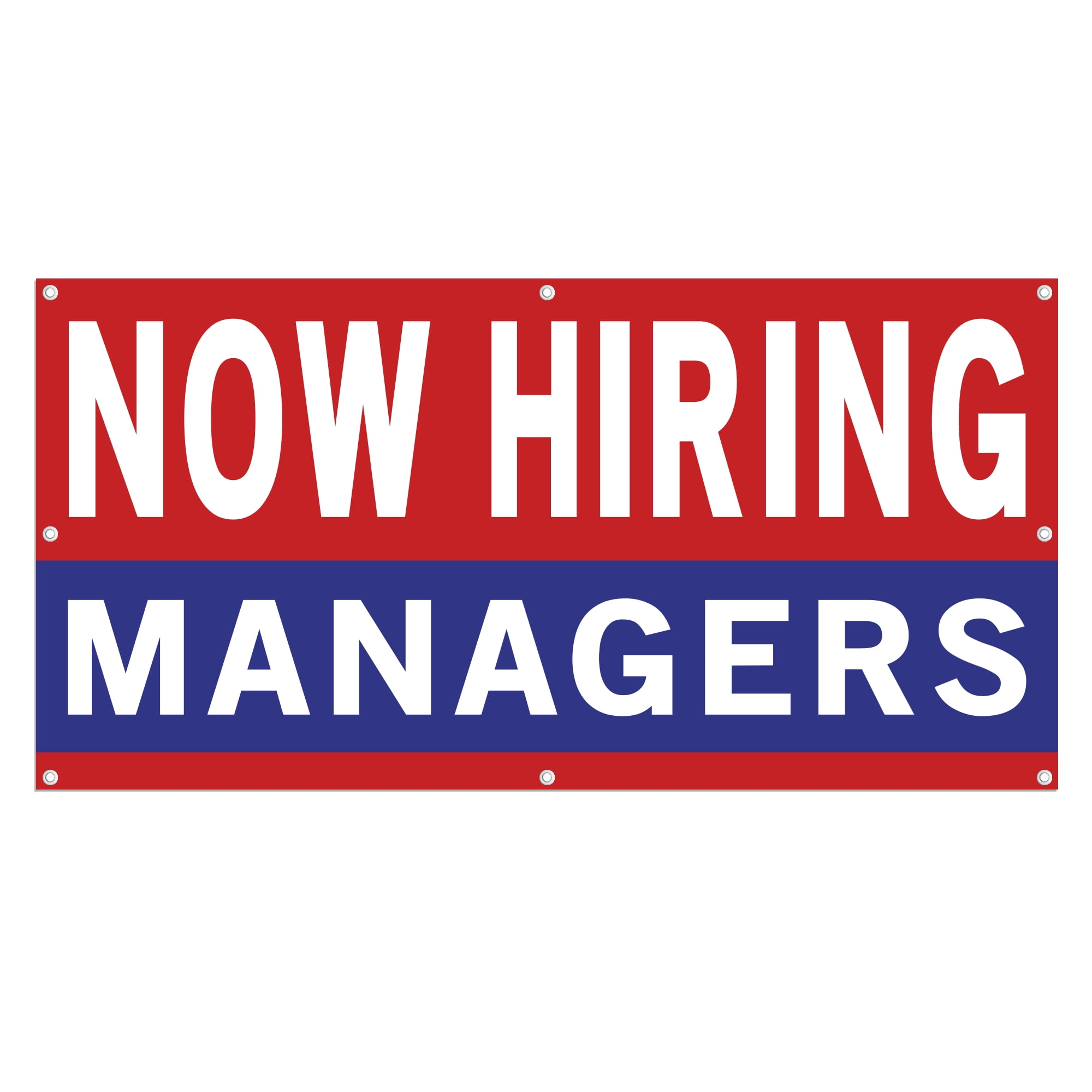 Manager Position Available Now Hiring Managers 13 oz Heavy Duty Vinyl Banner General Manager Jobs ...