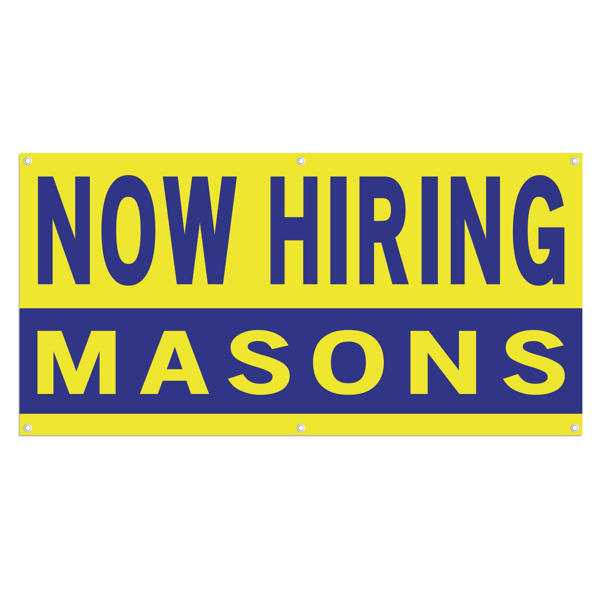 Laborer Property. Sign Now Hiring Masons 13 oz Heavy Duty Vinyl Banner Mason Jobs Available ...