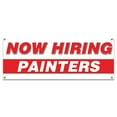 thumbnail image 1 of Now Hiring Painters| 18" X 48" Banner | Apply Inside Employment Help Wanted |  Made in The USA, 1 of 4