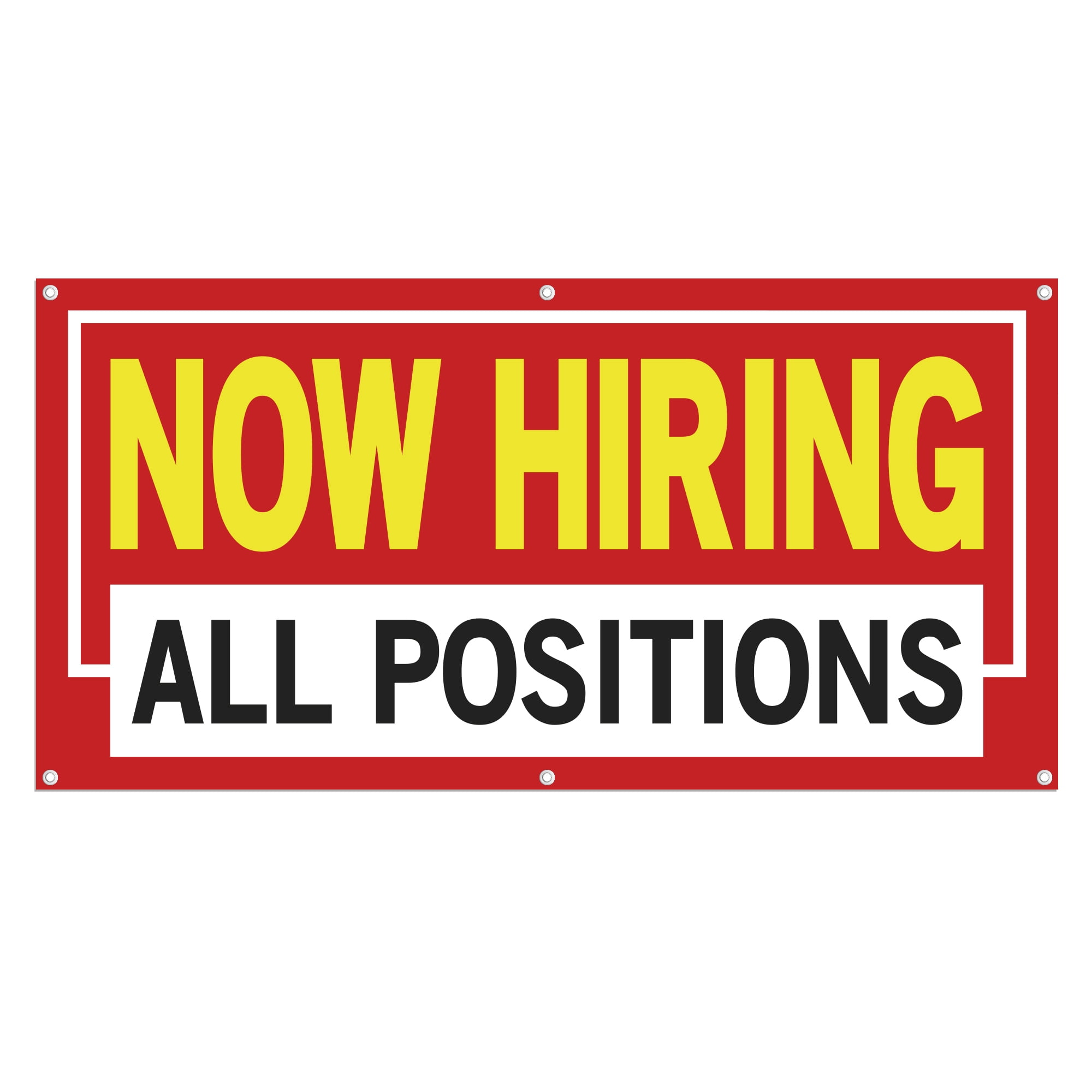 Now Hiring All Positions 13 oz Heavy Duty Vinyl Banner All Position ...