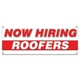 thumbnail image 1 of Now Hiring Roofers| 18" X 48" Banner | Apply Inside Employment Help Wanted |  Made in The USA, 1 of 4