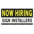 thumbnail image 1 of Now Hiring Sign Installers 13 oz Heavy Duty Vinyl Banner Sign Installer Jobs Available Help Wanted Sign for Business Advertising Indoor/Outdoor Single-Sided w/ Metal Grommets (4x10 ft, Bk & Wh & Ye), 1 of 6