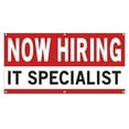 thumbnail image 1 of Now Hiring IT Specialist 13 oz Heavy Duty Vinyl Banner IT Specialist Jobs Available Help Wanted Sign for Business Advertising Indoor/Outdoor Single-Sided with Metal Grommets (1.5x5 ft, Wh & Re & Bk), 1 of 6
