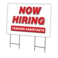 thumbnail image 1 of Now Hiring Teacher Assistants 24" x 36" Yard Sign & Stake | Advertise Your Business | Stake Included Image On Front Only | Made in The USA, 1 of 3