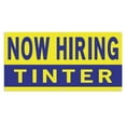 thumbnail image 1 of Now Hiring Tinter 13 oz Heavy Duty Vinyl Banner Window Tinter Jobs Available Paint Color Tinter Help Wanted Sign for Business Indoor/Outdoor Single-Sided with Metal Grommets (2x5 ft, Ye & Bl), 1 of 6