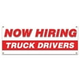 thumbnail image 1 of Now Hiring Truck Drivers| 48" X 120" Banner | Apply Inside Employment Help Wanted |  Made in The USA, 1 of 4