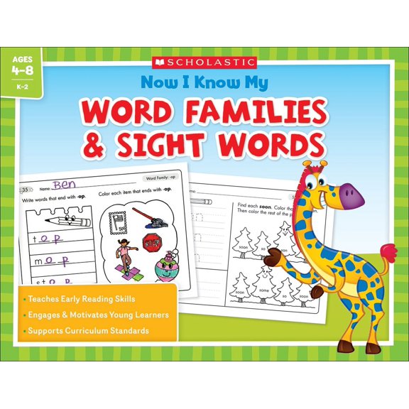 Now I Know My: Now I Know My Word Families and Sight Words (Paperback)