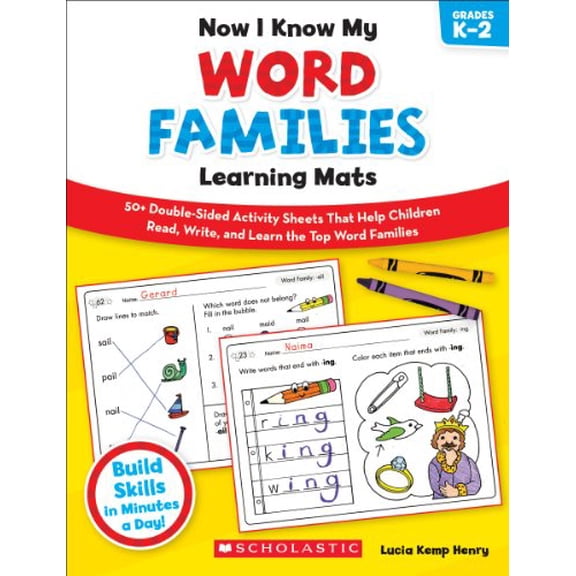 Pre-Owned Now I Know My Word Families Learning Mats: 50+ Double-Sided Activity Sheets That Help Children Read, Write, and Really Learn the Top Word Families (Paperback) 0545397030 9780545397032