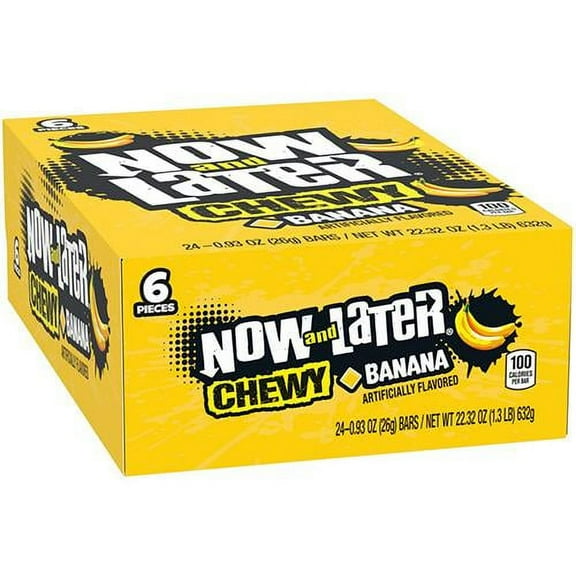 Now & Later Changemakers Banana 24 Count - 6 Pieces