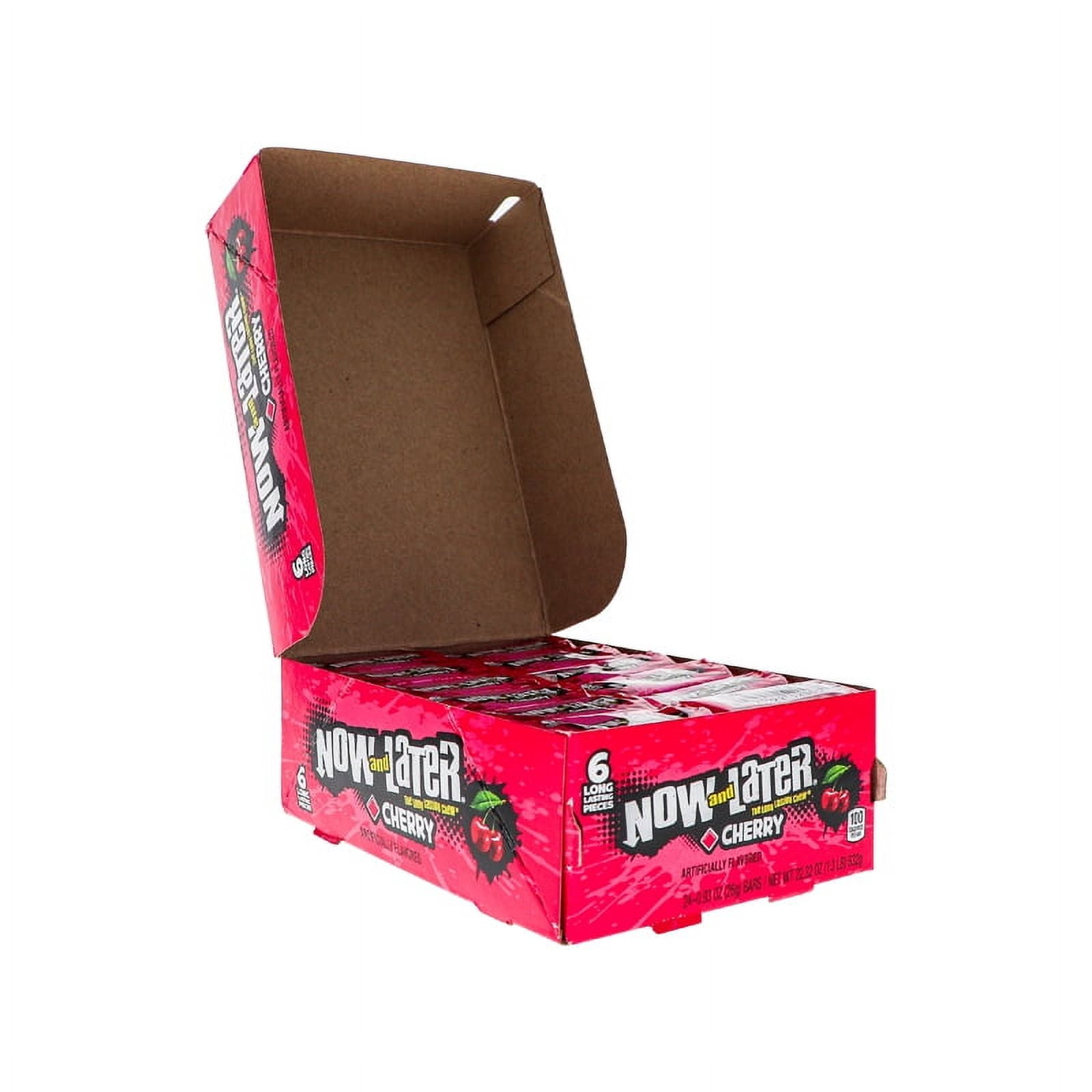 Now & Later Changemakers Cherry Candy 24 Count - 6 Pieces