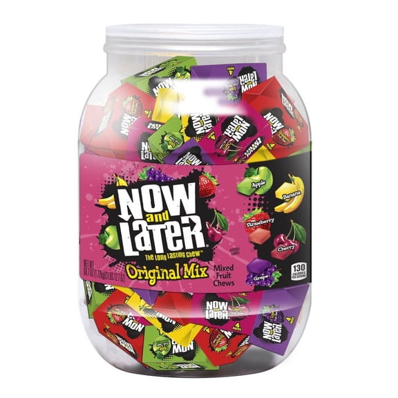 Now & Later, Original Mix, Assorted Candy Jar, 60.7 Oz.