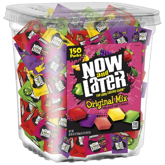 Now & Later Original Mix Candy Tub, 90 oz (150 Count)