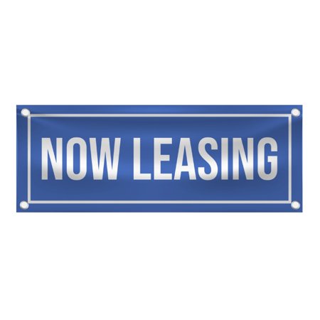 Now Leasing Banner, Property Leasing Sign, Real Estate Vinyl Banner, Business Leasing , Leasing Office Decor, Commercial Space Banner - 48"x18" Vinyl Banner - 4 Corner Grommets - BAN0004