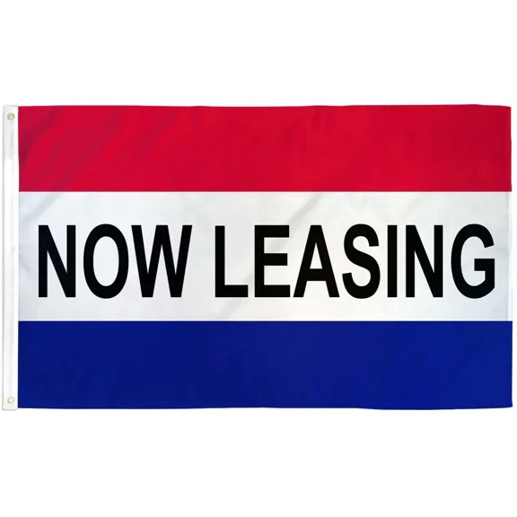 Now Leasing (Rwb) 3X5Ft Poly Flag Apartments Office For Lease Real Estate Flag