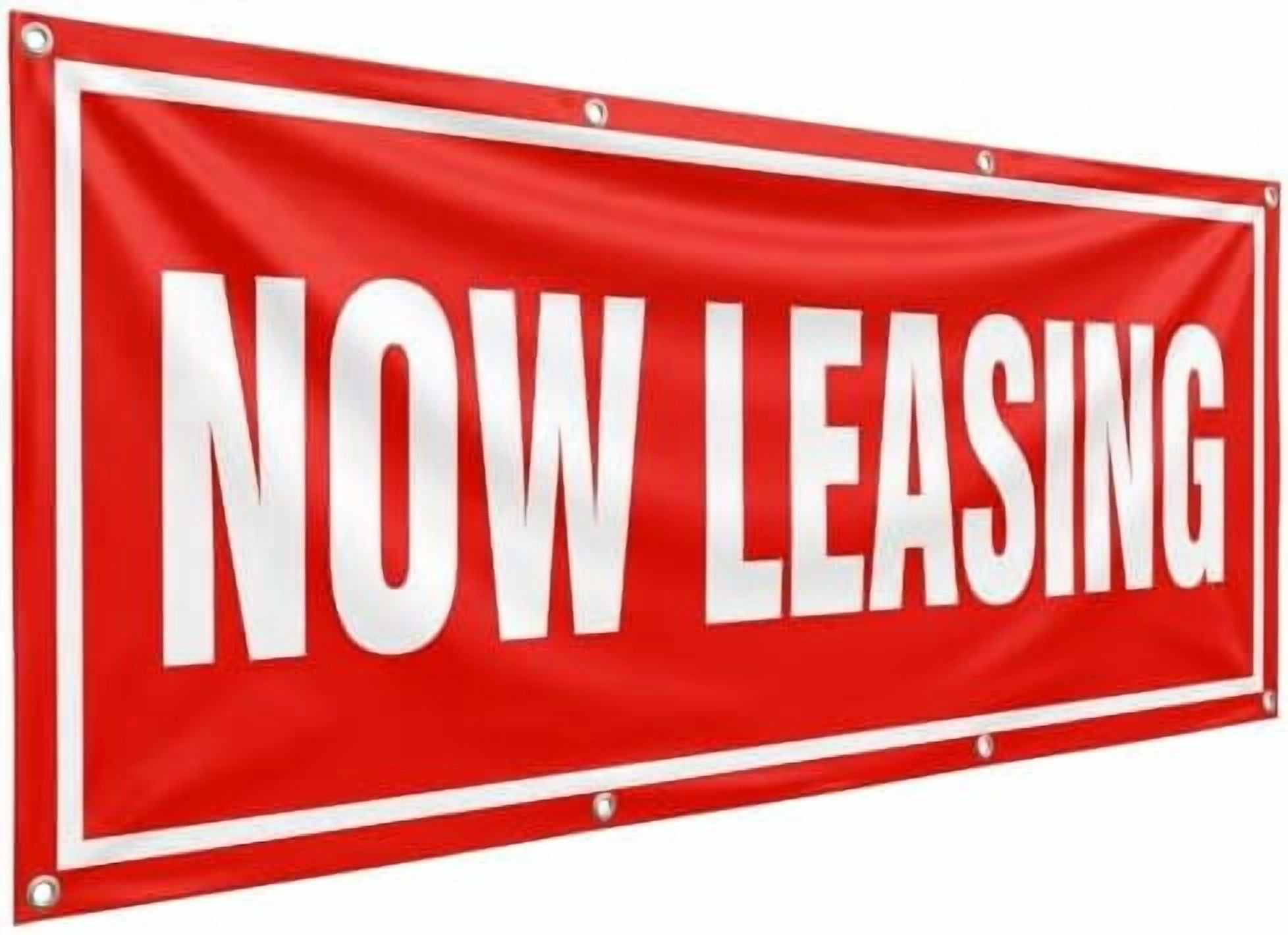 Now Leasing Signs Large Format Banner with Grommets 118×19.7 in ...