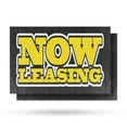 thumbnail image 1 of Now Leasing Vinyl Decal 2 Pack of 12 Inch x 16 Inch Weatherproof Heavy-Duty Adhesive Backing | Property Rentals, Apartment Promotions, Clear Messaging | Made in USA, 1 of 6