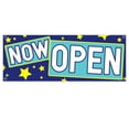 thumbnail image 1 of Now Open 13 oz Vinyl Banner With Metal Grommets, 1 of 4