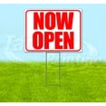 thumbnail image 1 of Now Open (18" x 24") Corrugated Plastic Yard Sign, Includes Metal Step Stake, Bandit, New, Advertising, USA, 1 of 3