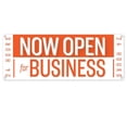 thumbnail image 1 of Now Open For Business 13 oz Banner 13 oz Vinyl Banner With Metal Grommets, 1 of 4