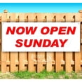 thumbnail image 1 of Now Open Sunday 13 oz Vinyl Banner With Metal Grommets, 1 of 4