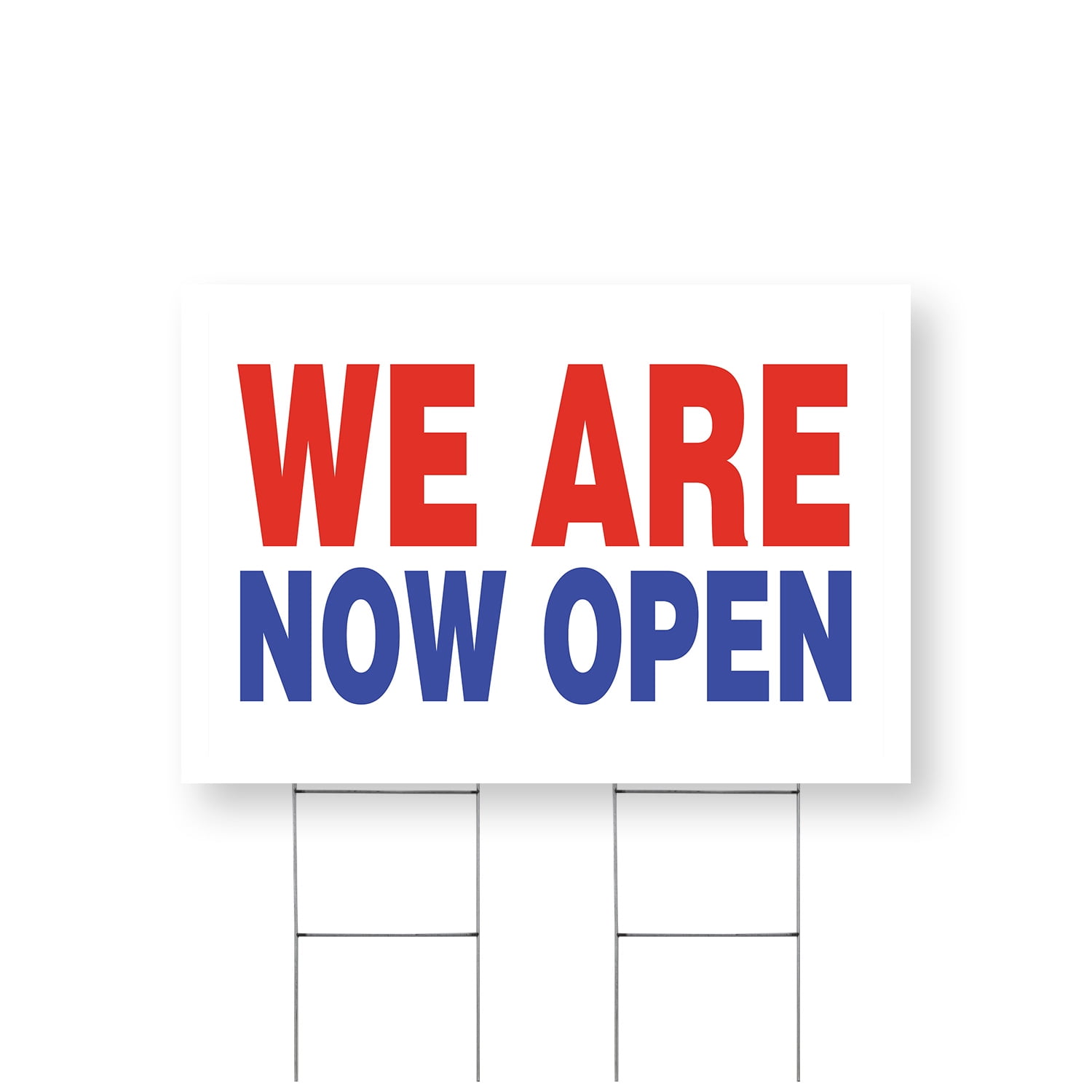 We Are Now Open Yard Sign 24 Inch x 36 Inch Single Sided Weatherproof ...