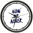 thumbnail image 1 of Now Or Never  Design Wall Clock | Precision Quartz Movement | Décor For School Class Office Bedroom Decoration, 1 of 1