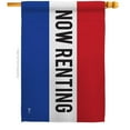 thumbnail image 1 of Now Renting Novelty Merchant 28 x 40 in. Double-Sided Decorative Horizontal House Flags for Decoration Banner Garden Yard Gift, 1 of 1