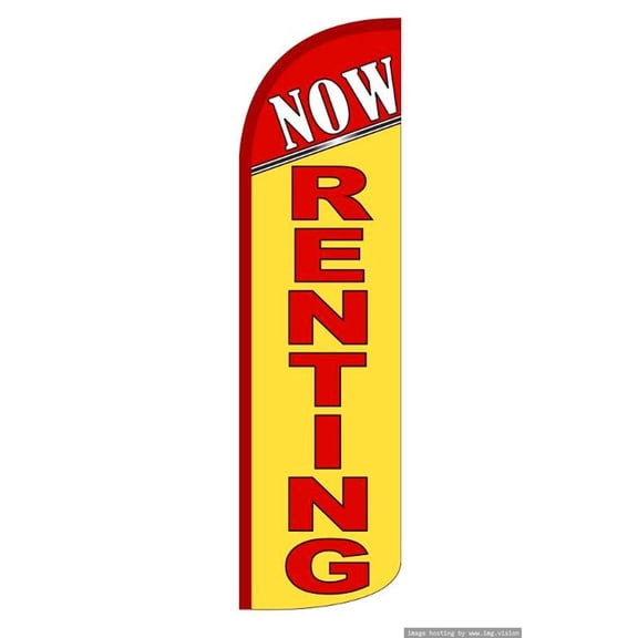 Now Renting Windless flag Without Pole Advertisement /Business Flags | Feather Flag |